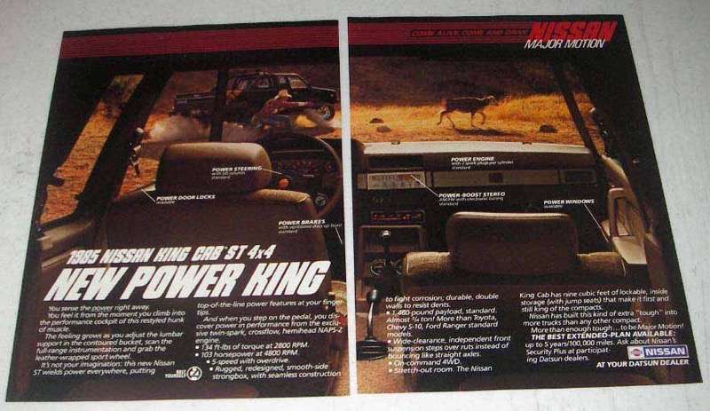 1985 Nissan King Cab ST 4×4 Pickup Truck Ad