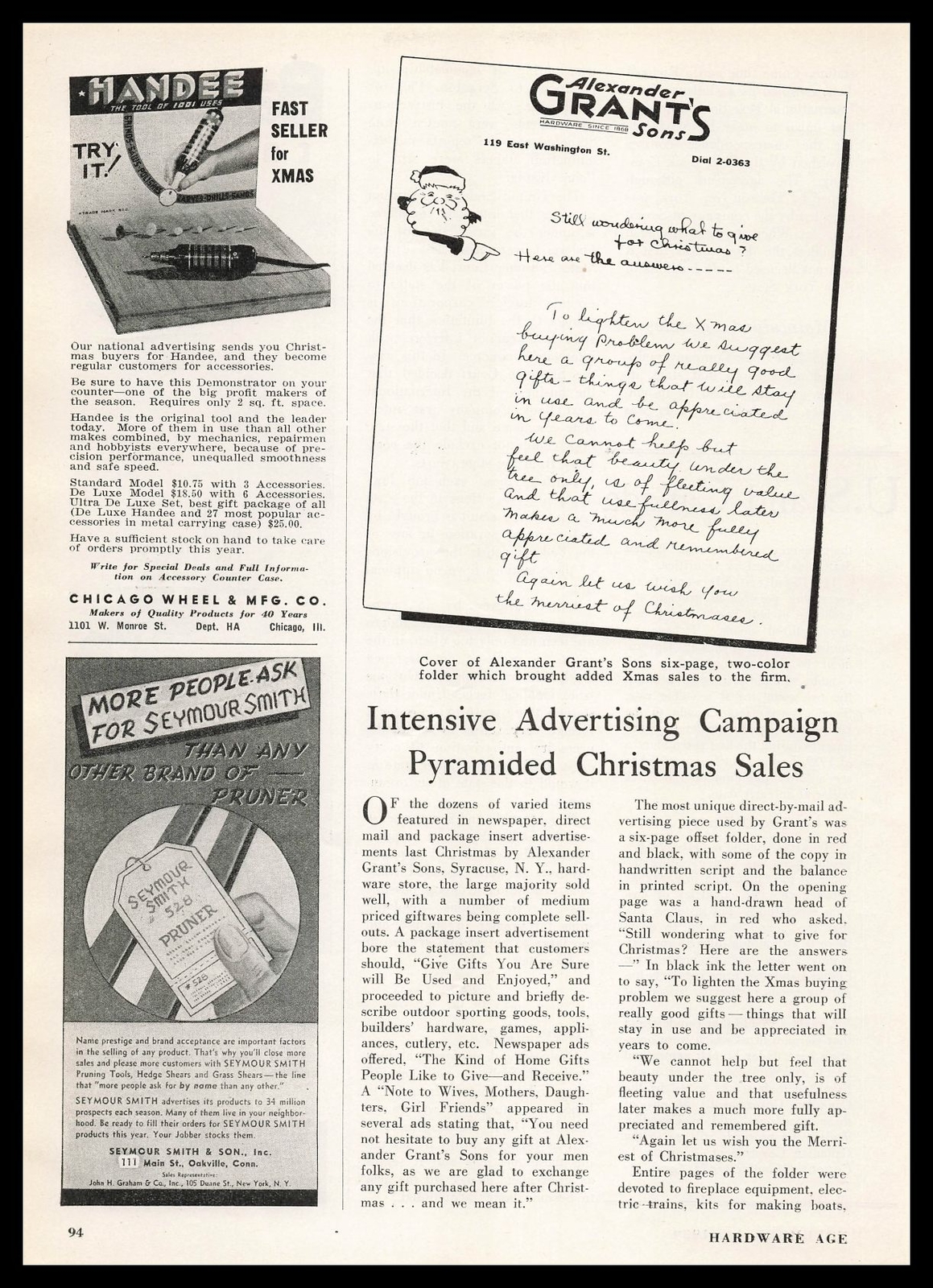 1939 Seymour Smith & Son Pruning Tools & Shears Oakville Connecticut Print Ad