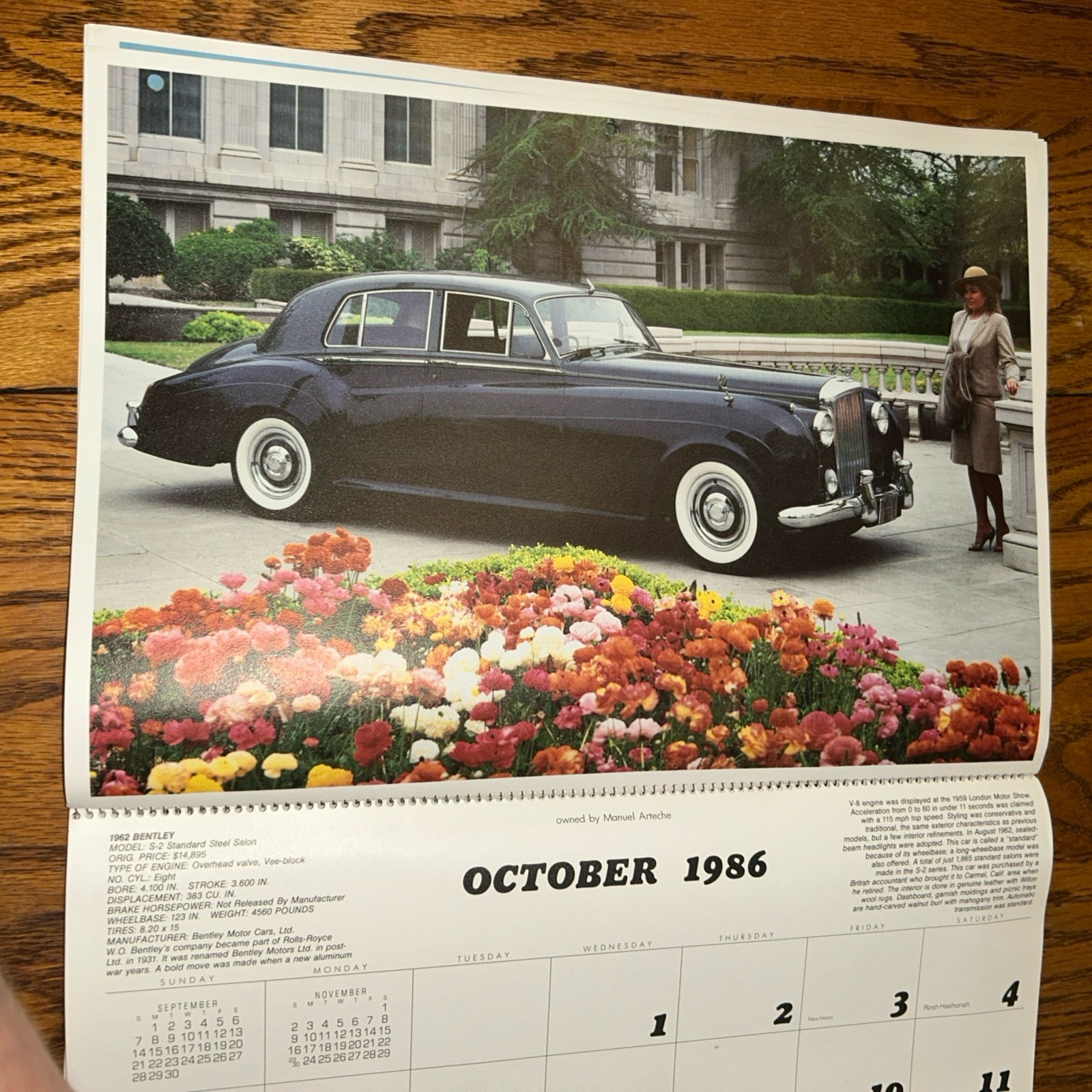 1986 Collector’s Edition LARGE Calendar Napa Advertising Scrapbooking Aurora
