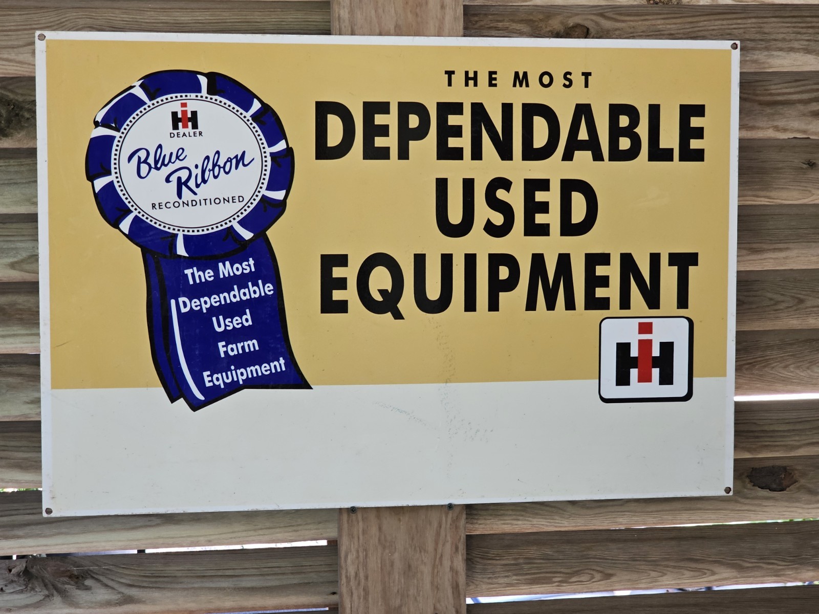 LARGE VINTAGE INTERNATIONAL HARVESTER PORCELAIN SIGN FARM EQUIPMENT 30 X 20