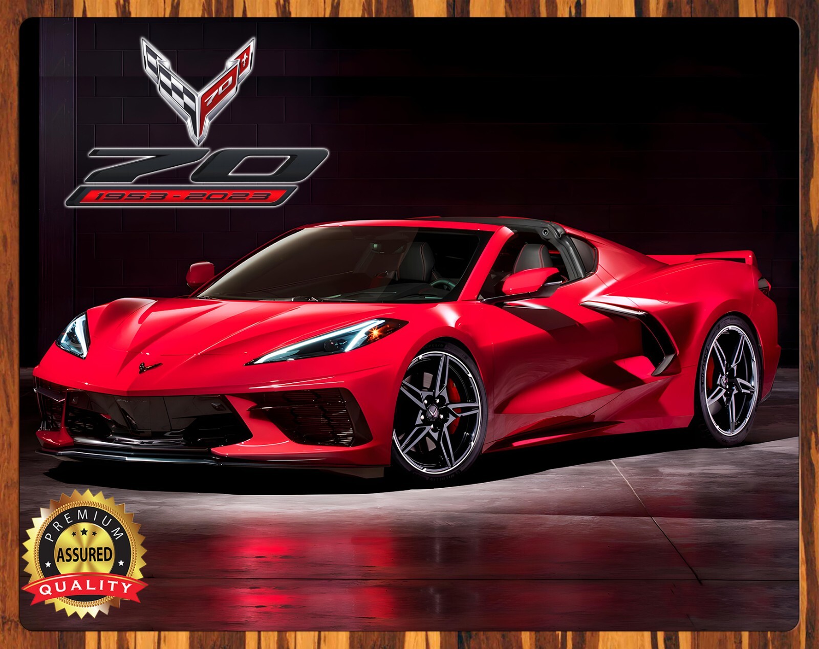 2023 Corvette Stingray – 70th Anniversary – Metal Sign 11 x 14