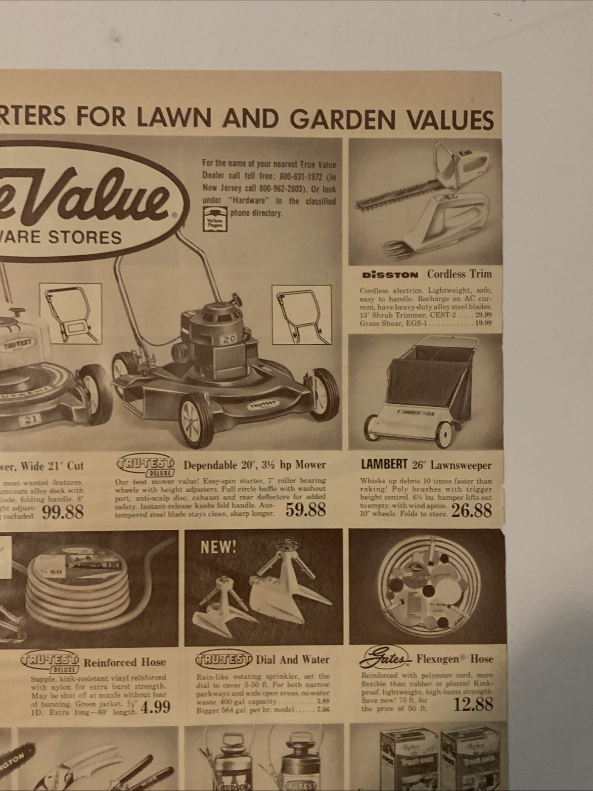 1972 True Value Hardware Stores PRINT AD Spring – Tools Lawn & Garden VTG 1970s