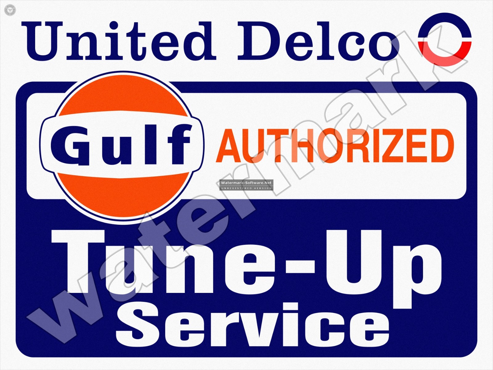 Gulf Tune-Up Service Metal Sign 3 Sizes to Choose From