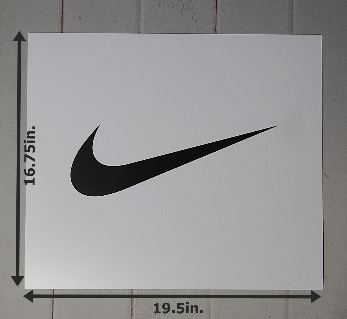 NIKE Swoosh Store Display Promo Marquee Sign 19″ X 17″