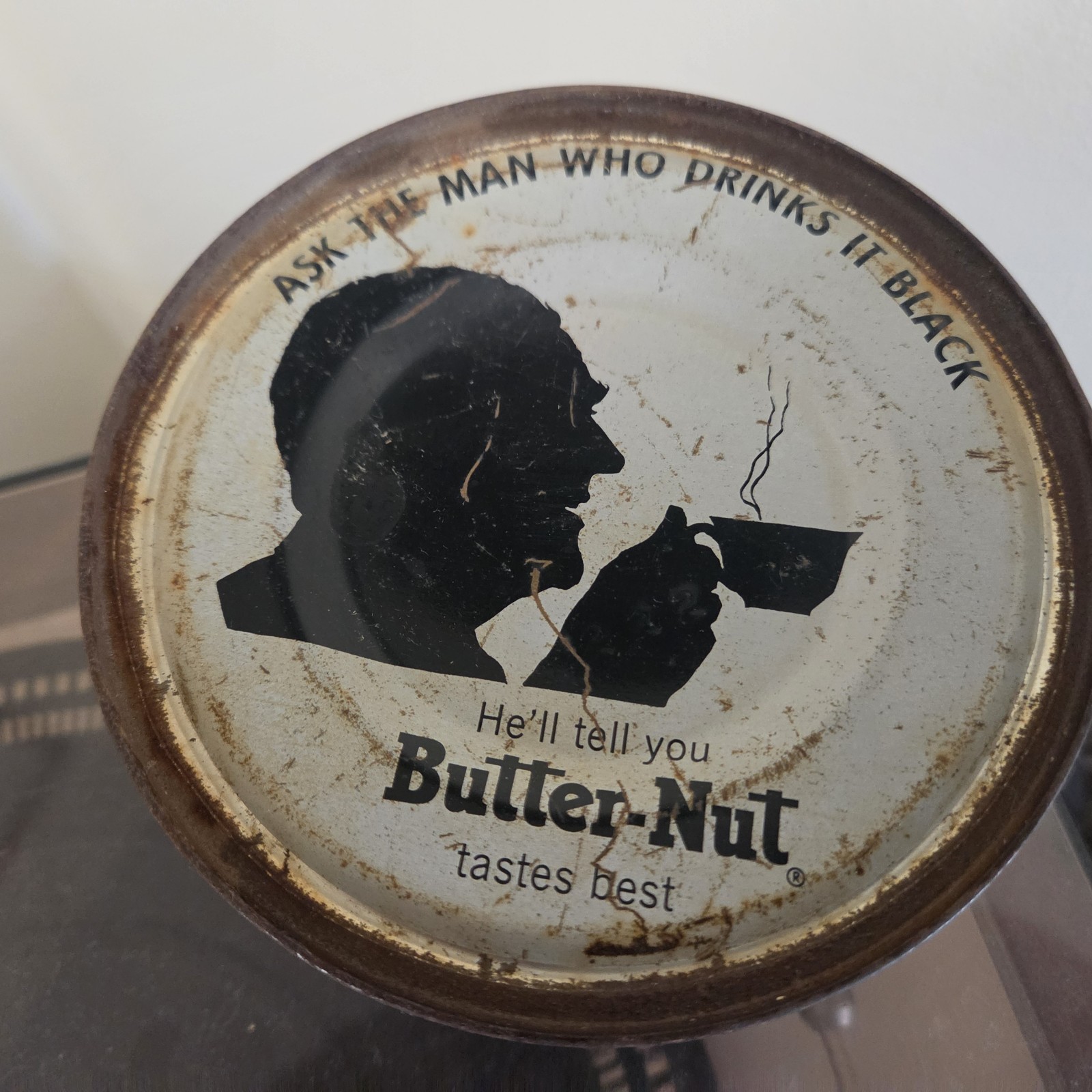Butter-Nut Coffee Tin Can Regular Grind 1 Lb Advertising USA
