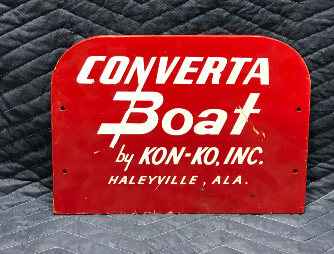 VTG 10″ x 13″ Wood CONVERTA BOAT By KON-KO, INC. Store Display Stand Sign 37-26B