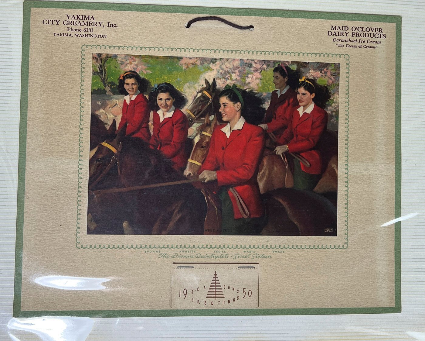 Dionne Quintuplets Album of 19 Yearly Calendars ** 1939-1955 ** Plus Ephemera