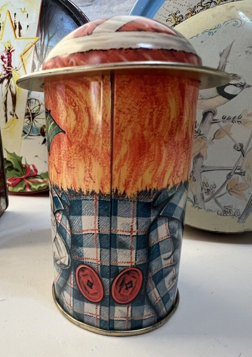 VTG CANDY TINS LOT OF 5 RILEY’S~CARL LARSSON~CAP*TIN CLOWN~DE LUXE~MEISTER
