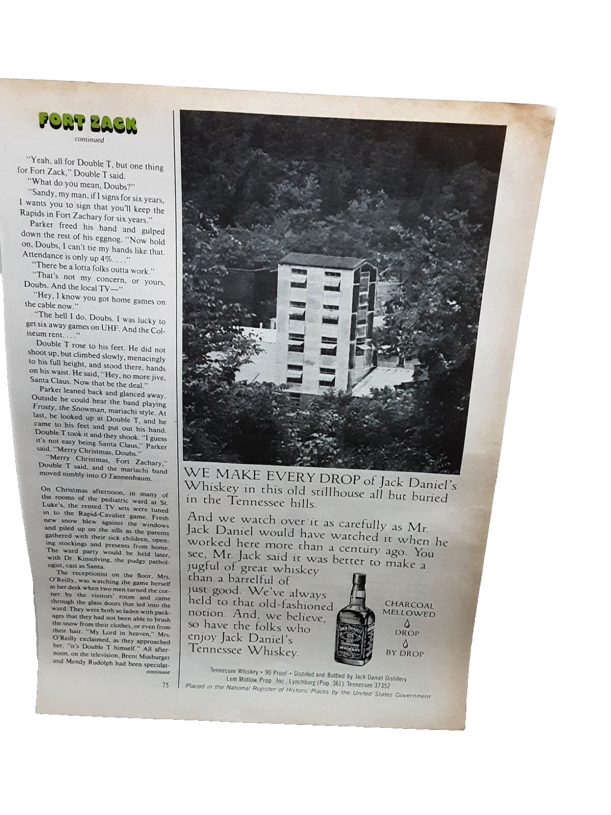 Vintage 1977 Print Ad Jack Daniels Whiskey Old Stillhouse Original 1970s