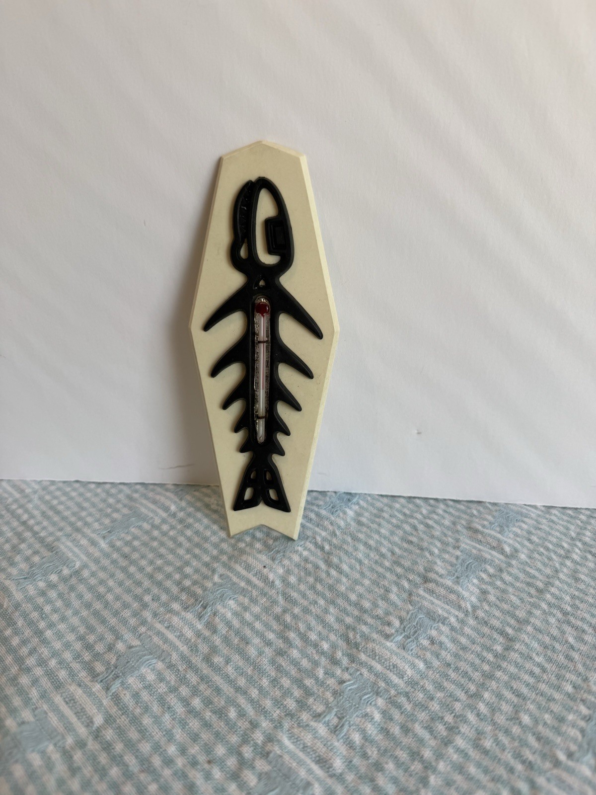 St. Labre Indian School Fish Skeleton Wall Thermometer Ashland Montana Vintage