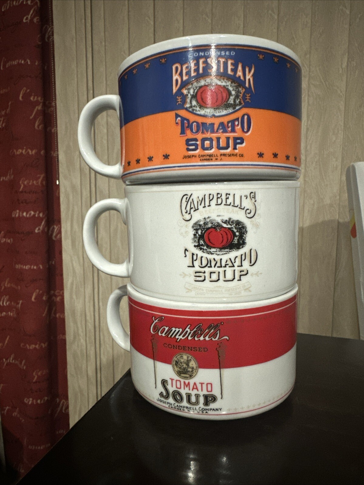 Campbell’s Soup Mugs 1994 Vintage Soup Cups – By Westwood (3 Pieces) Cup Bowl