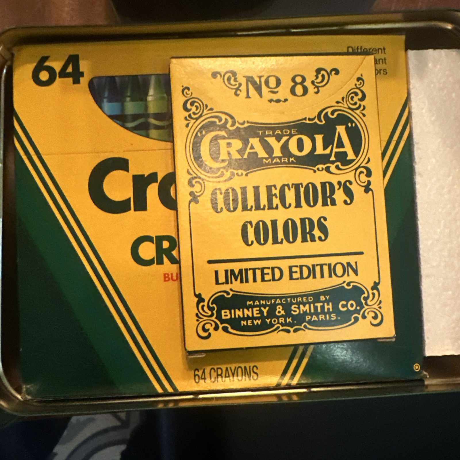 New 1991 Crayola Collector’s 72 Colors, Limited Edition Tin 8 Retired Stickers