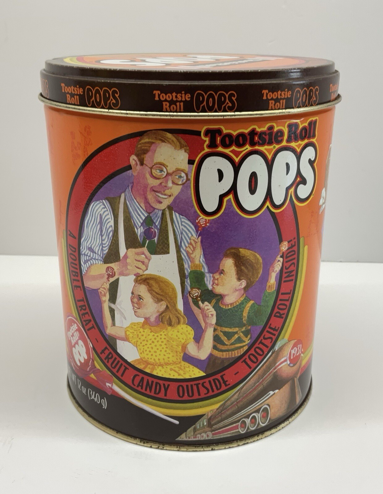 Tootsie Roll Pops Tin with Lid Limited Edition 1931-1997