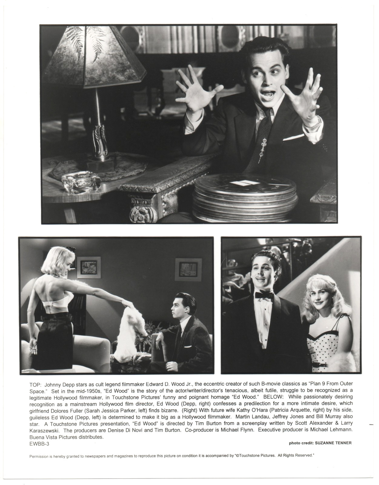ED WOOD 🎬 Original 8×10 Movie Still Photo 1994 JOHNNY DEPP LANDAU TIM BURTON #6
