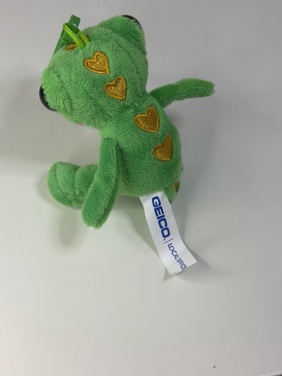 Geico Gecko Backpack Clip Keychain Plush Stuffed Soft Animal Insurance Mascot 3”