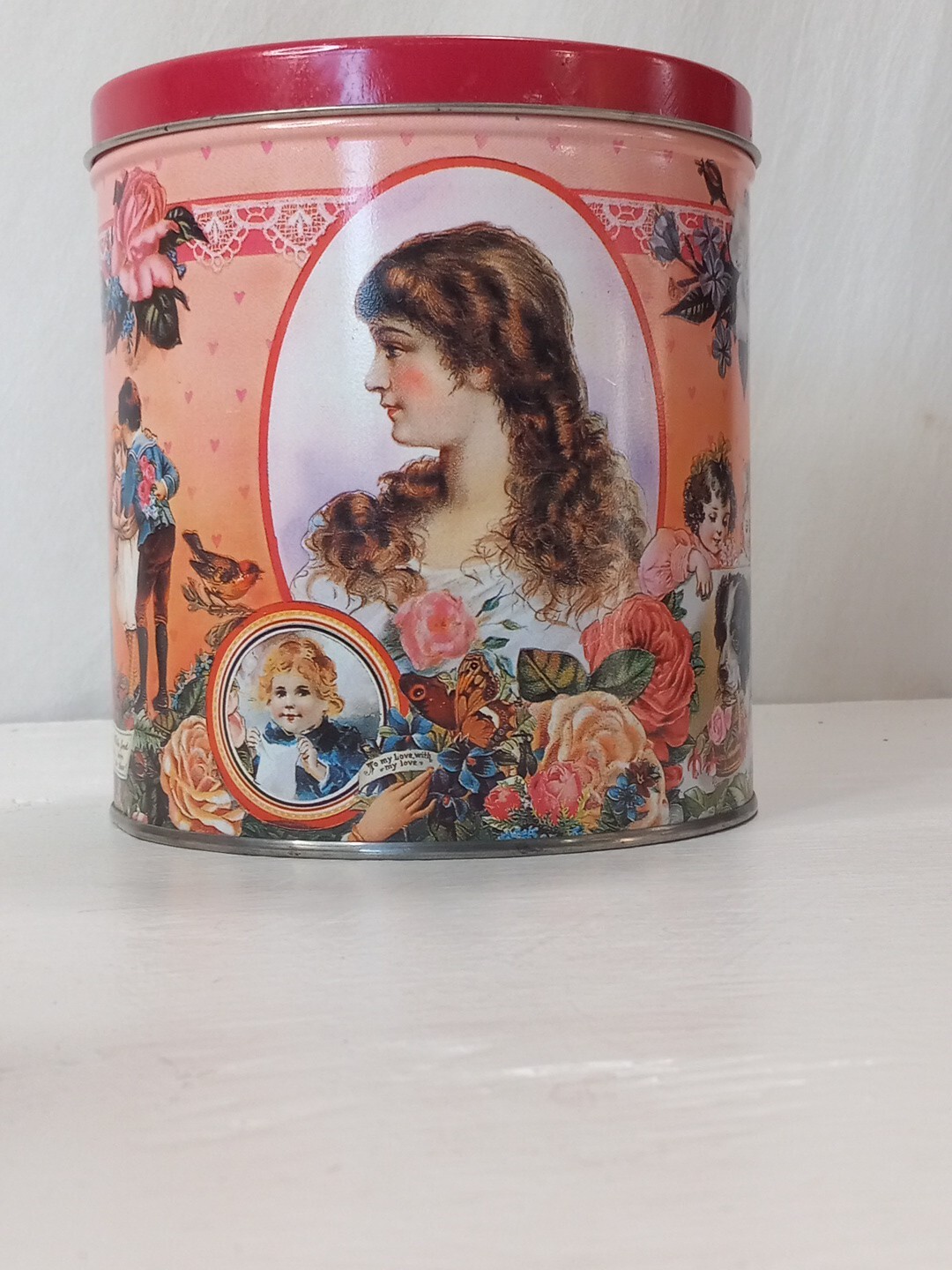 Vintage Bakers Estate Shortbread Cookies Tin Can Container