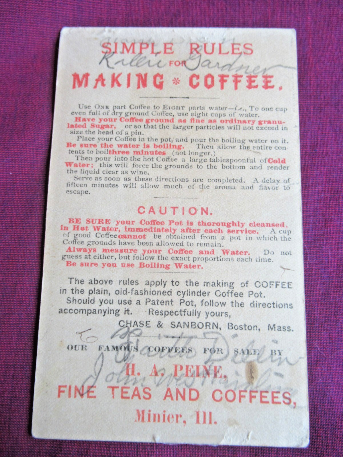 5 Victorian Trade Cards: Charter Oak Stoves, Standard Java Record & 2 Hoyt’s +