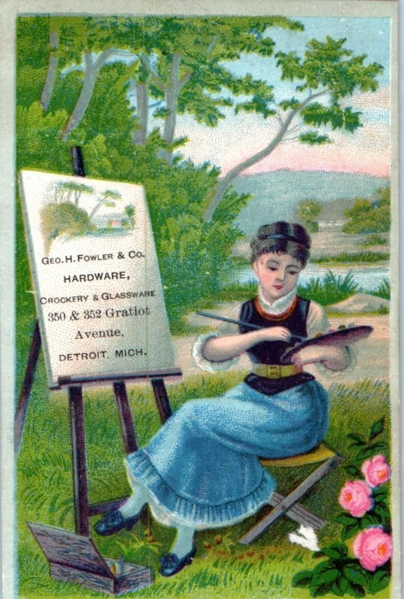 Victorian Trade Cards 1880’s Geo. H. Fowler & Co., Hardware, Detroit, Michigan*