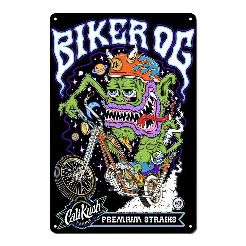 8 x 12 inches Tin Metal Sign ( BIKER OG CALIKUSK PREMIUM STRAND )