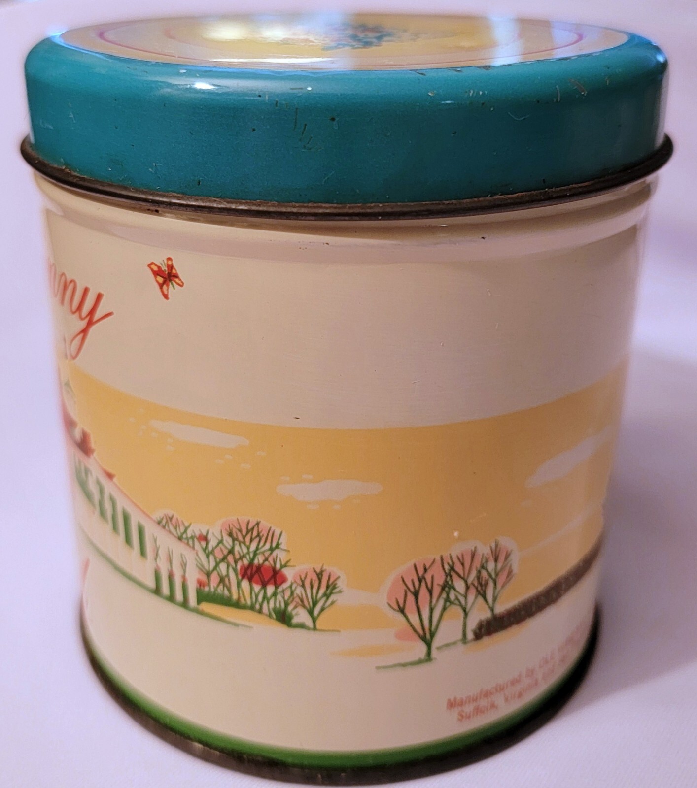 Ole Virginny Peanut Crunch Highly Decorated Tin 1940s Great Condition