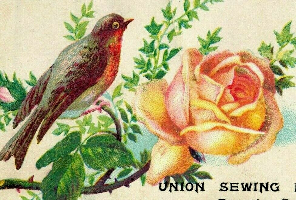 1880’s Union Sewing Machines Yellow Rose & Wild Bird P185