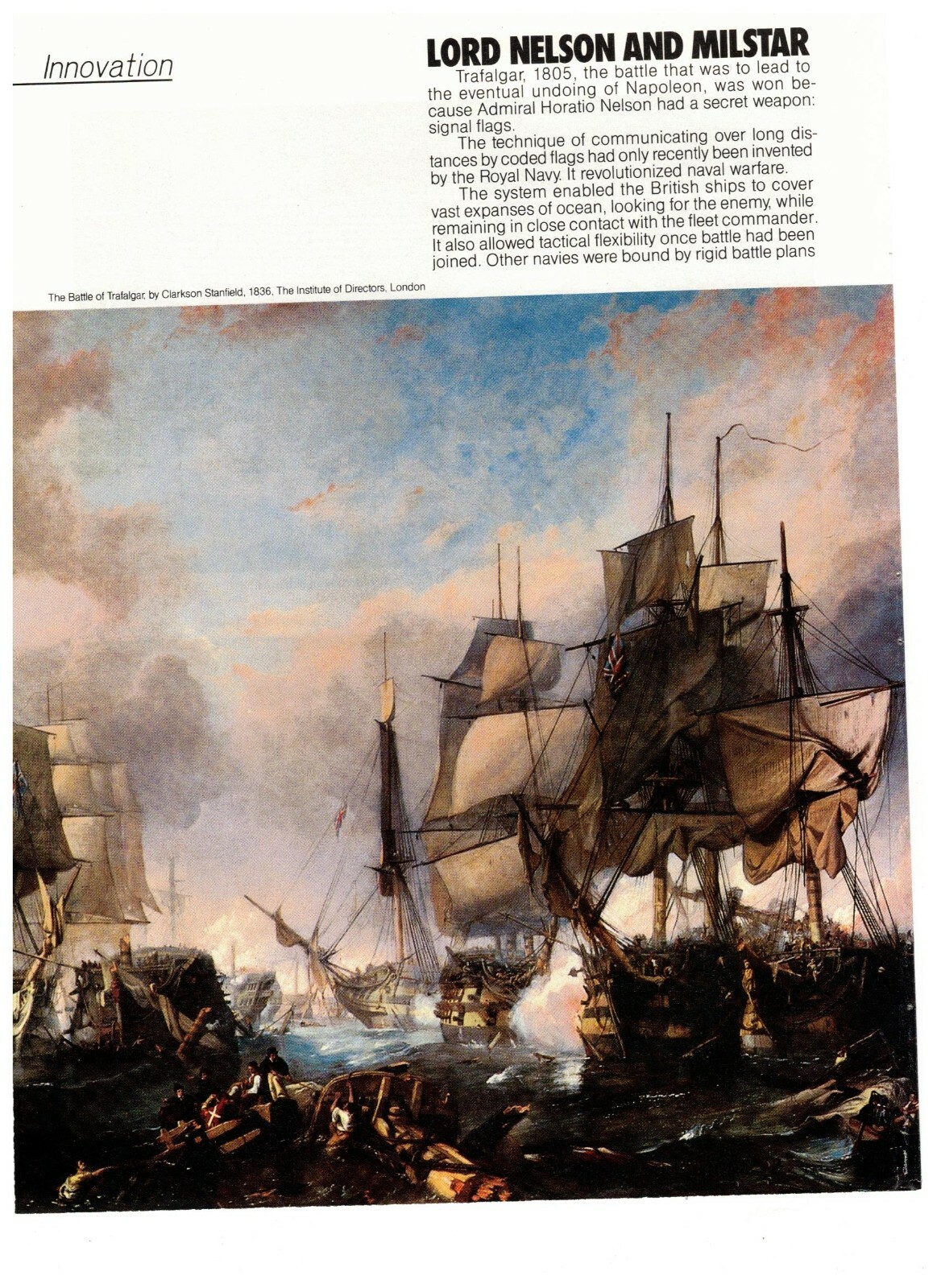 1989 Lockheed Nelson Battle of Trafalgar Double Page Vintage Print Advertisement