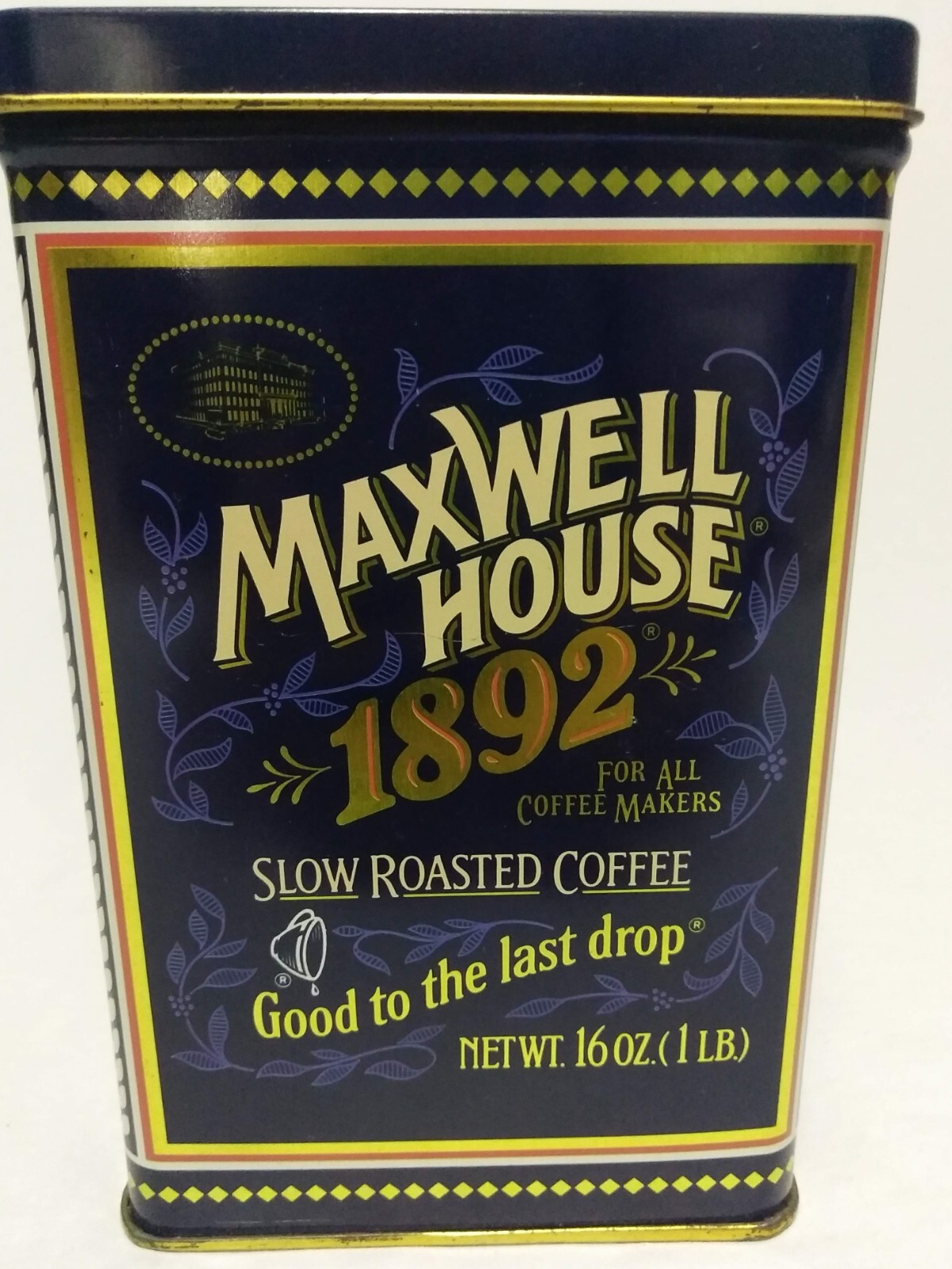 Vintage Tin Maxwell House Coffee Tin 100 Year Anniversary Collectible “1892” Tin