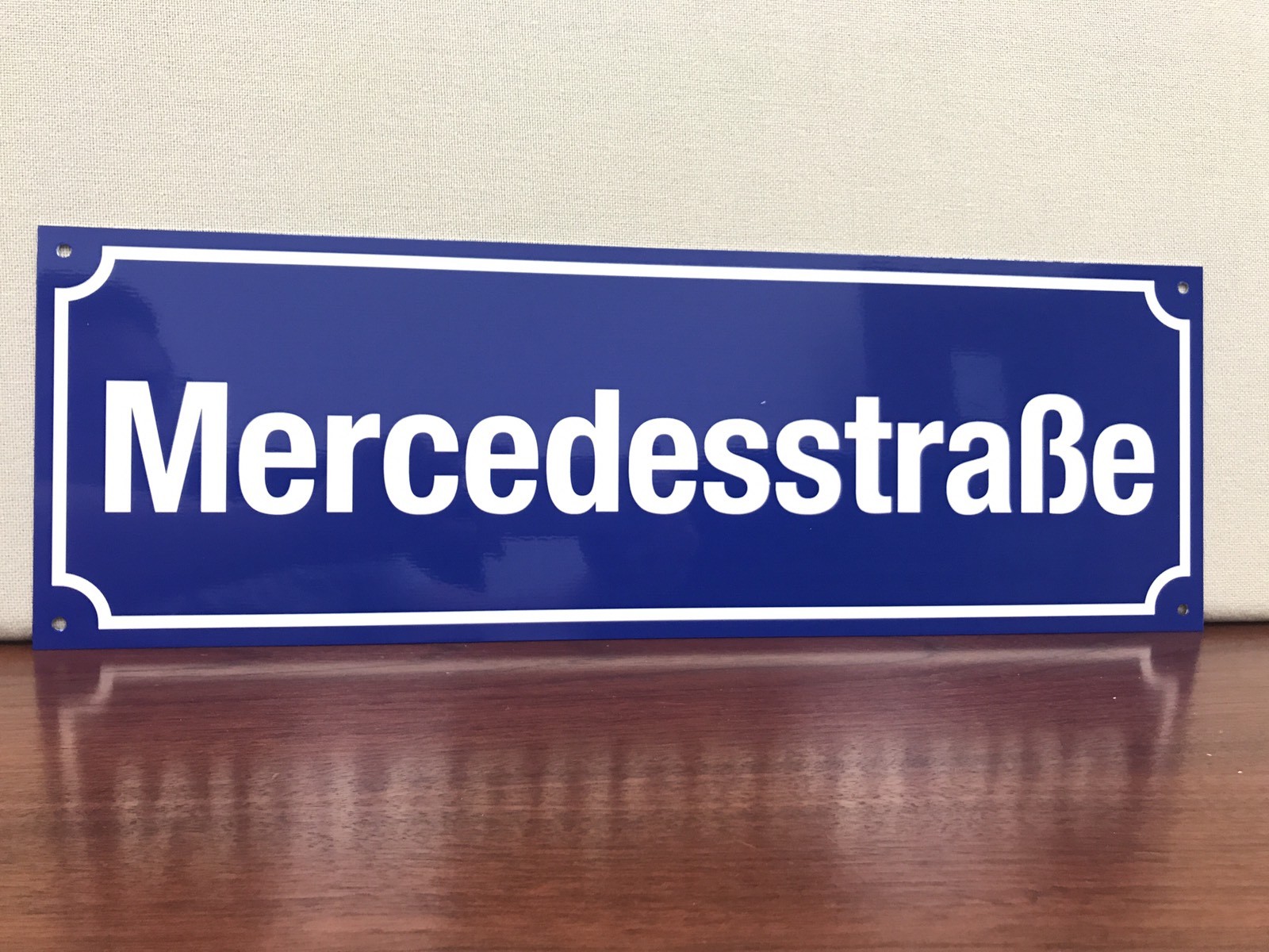 Mercedesstrasse Mercedes Benz metal Street sign German European