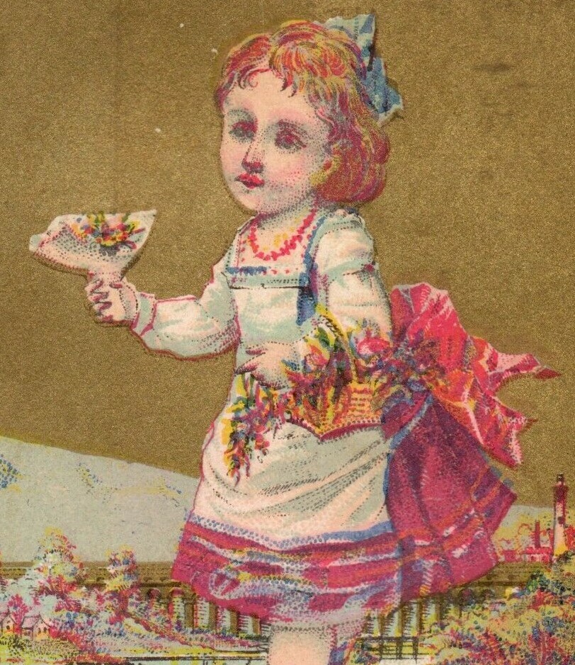 1870’s W.H Shuster’s Confectionery & Dining Saloon Candy Maker Cute Girl P166