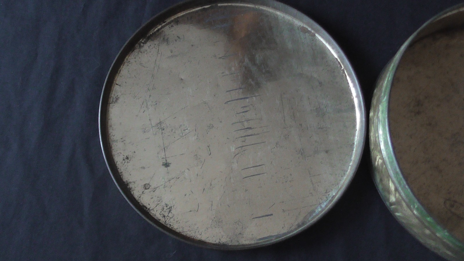 Antique 1920’s Tindeco Sunlite lithographed advertising tin, gold color