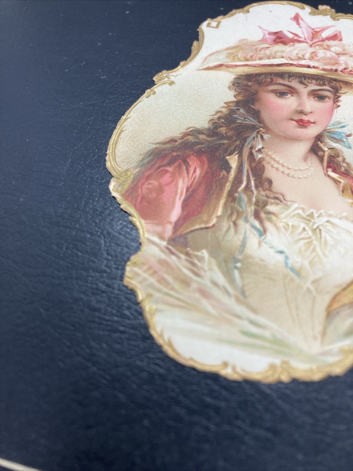 Sweet Victorian Lady Original Victorian Die-Cuts embossed edges 6”x4”