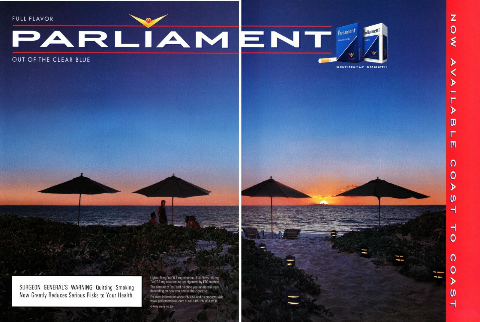 PARLIAMENT CIGARETTE 2 PGS AD #26 RARE 2001 VINTAGE OUT OF PRINT