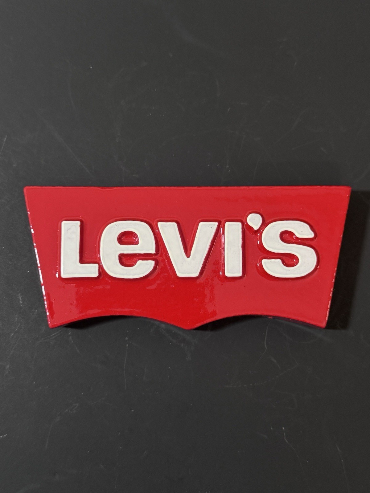 Vintage Rare Levi’s Jeans Retail Store Batwing Plaque Sign Metal?