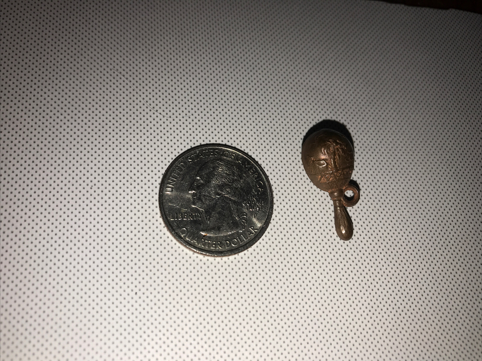 vintage charm Tiki Rattle Pineapple Palm Tree Motif Copper Clad Plastic