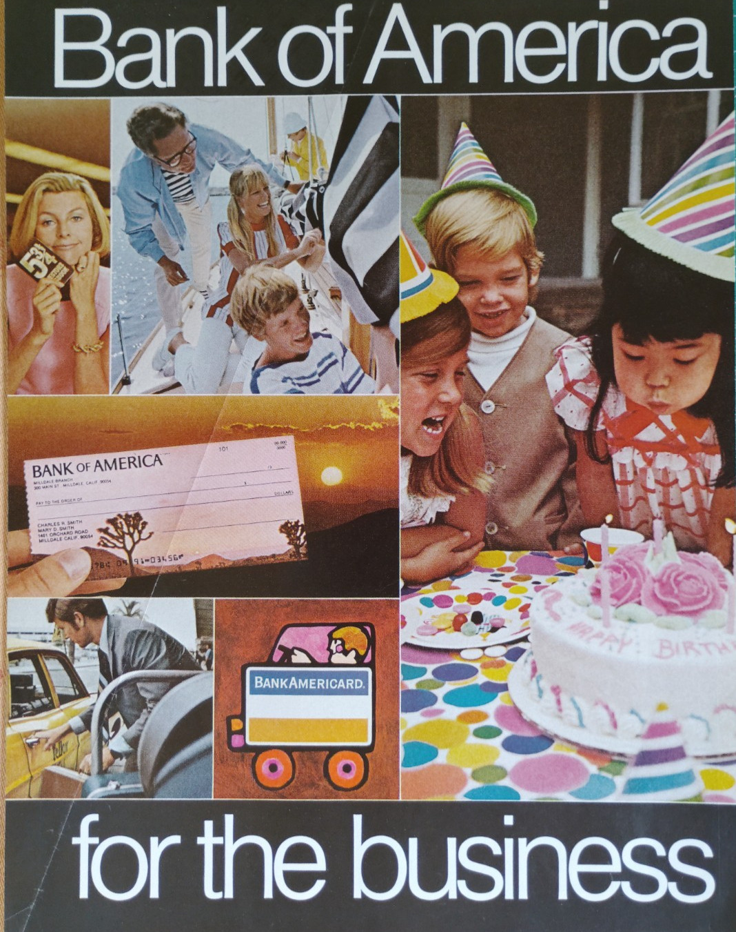 Vintage Retro 2-Pg 1970 Ad Bank Of America For The Business Of Living