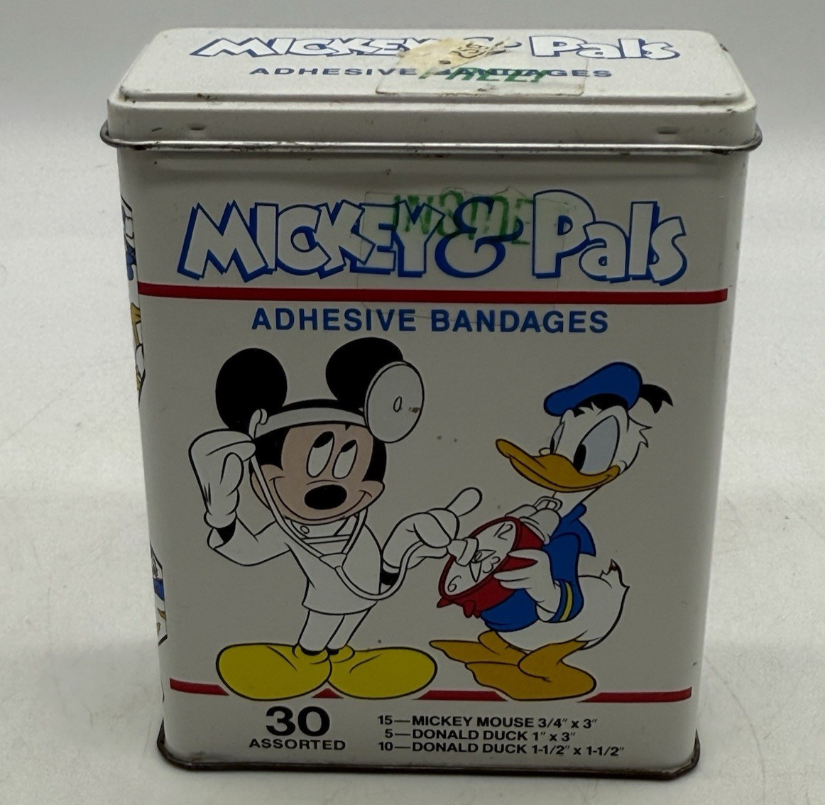 Mickey & Pals Adhesive Bandages Box & Bandaids Donald Duck Disney