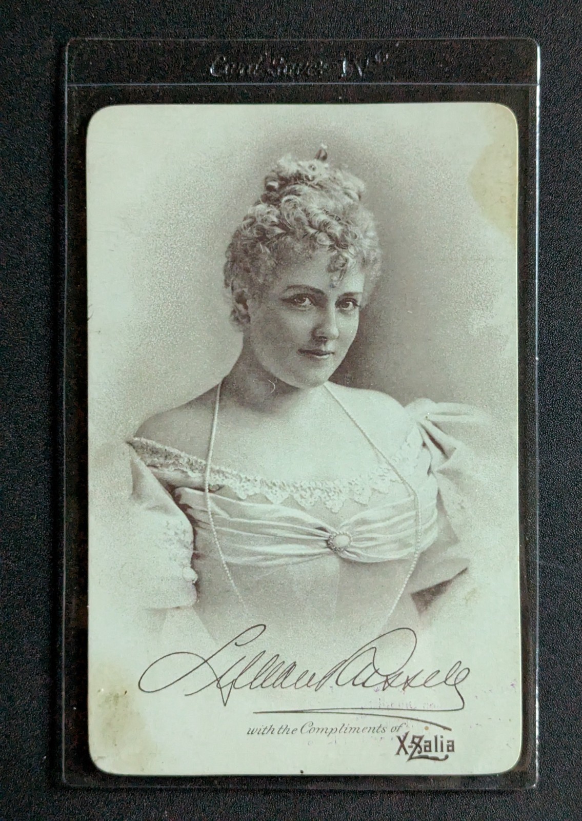 Rare 1894 Lillian Russell X-Zalia Patent Medicine Victorian Trade Card – Boston