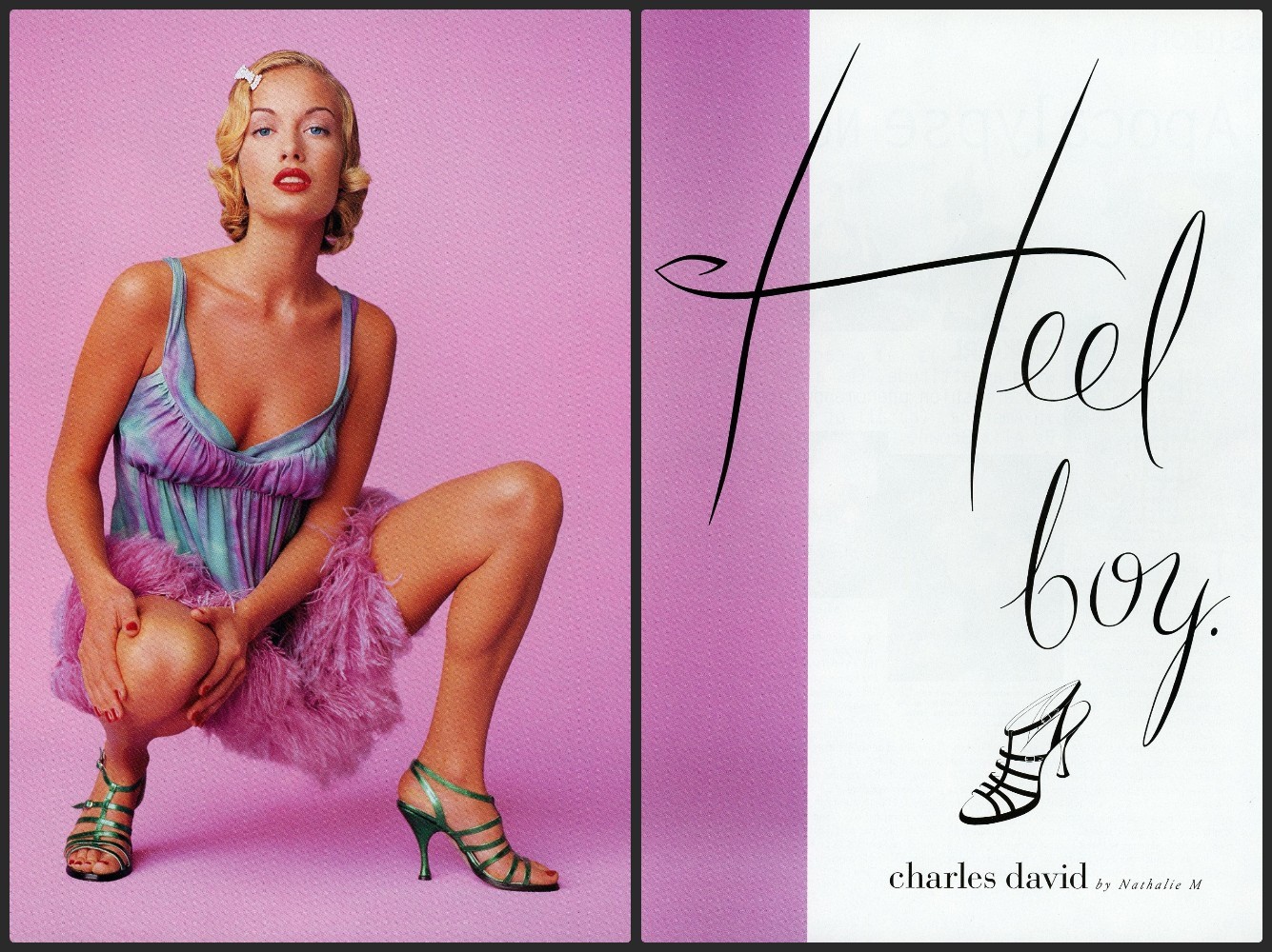 CHARLES DAVID magazine AD #26 OOP 1995 TEAL ROBERTS 2 PGS