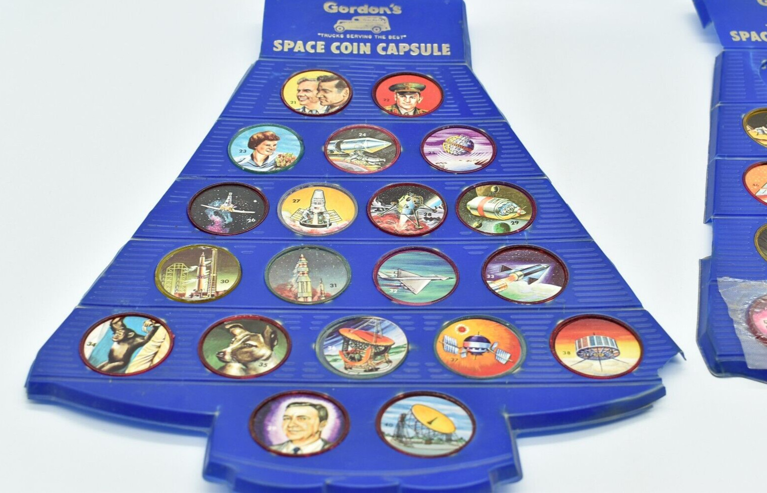 Gordon’s Potato Chips – SPACE MAGIC COINS IN CAPSULES x 3, 1960’s, Complete Set!
