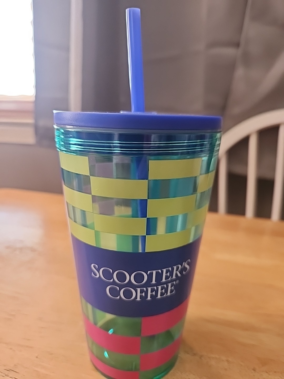 Scooters Coffee 22 Oz. Tumbler W/Straw ~NEW