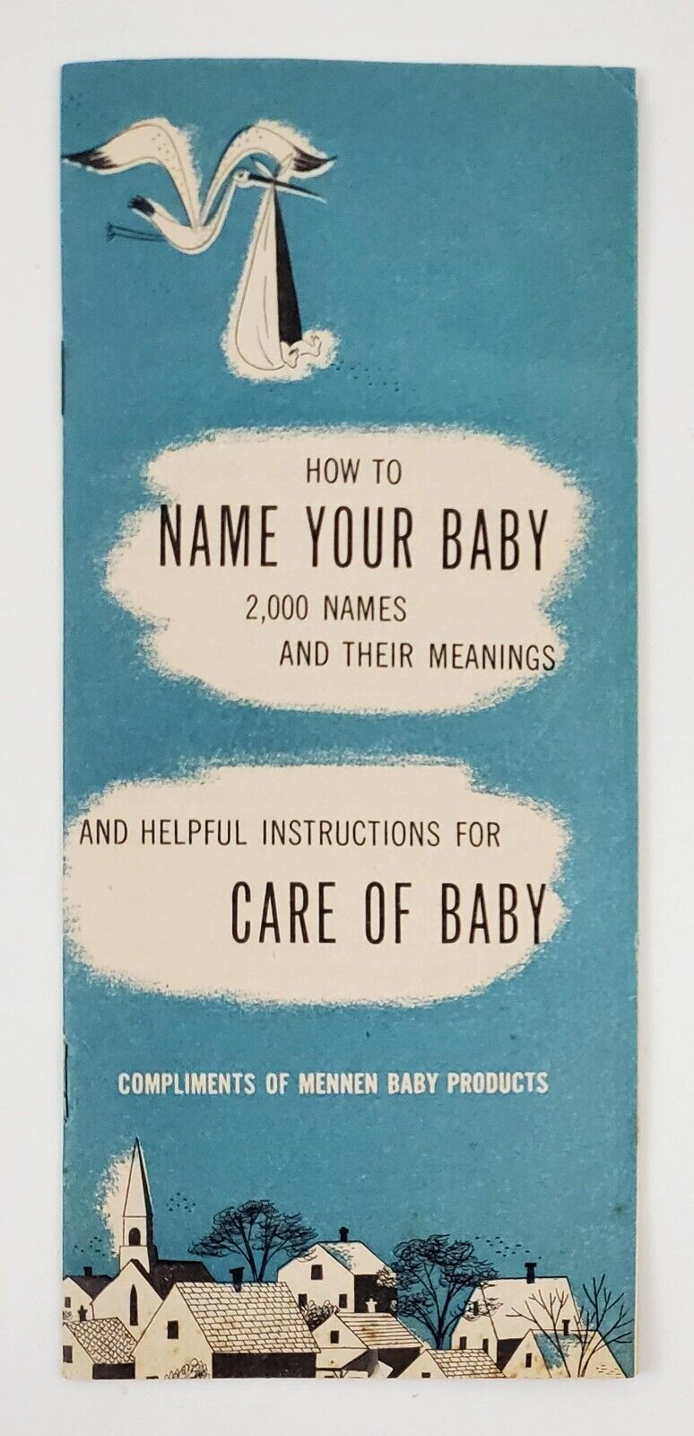 1950 Childcare Baby Names How To Care For Child Advice Vintage Booklet Mennen Ad