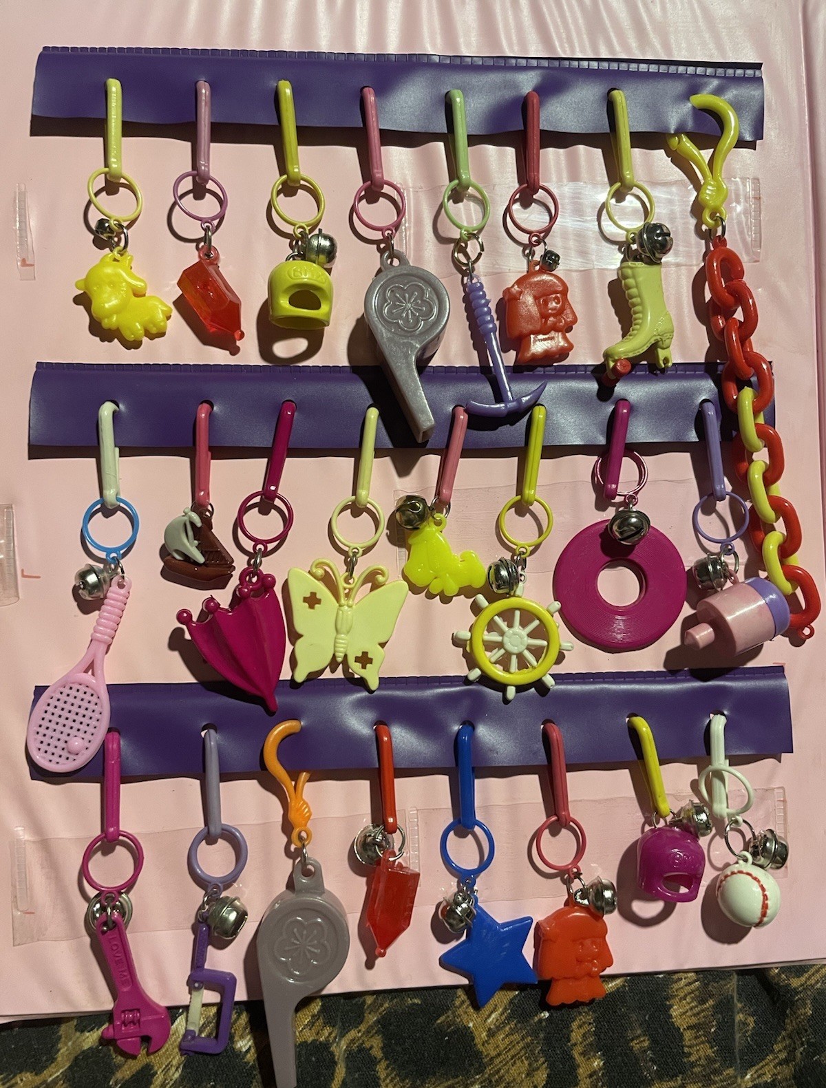 Bell Charms 1980s Vintage 5 Chains Rare 91 Charms Total Charms Collectors Album