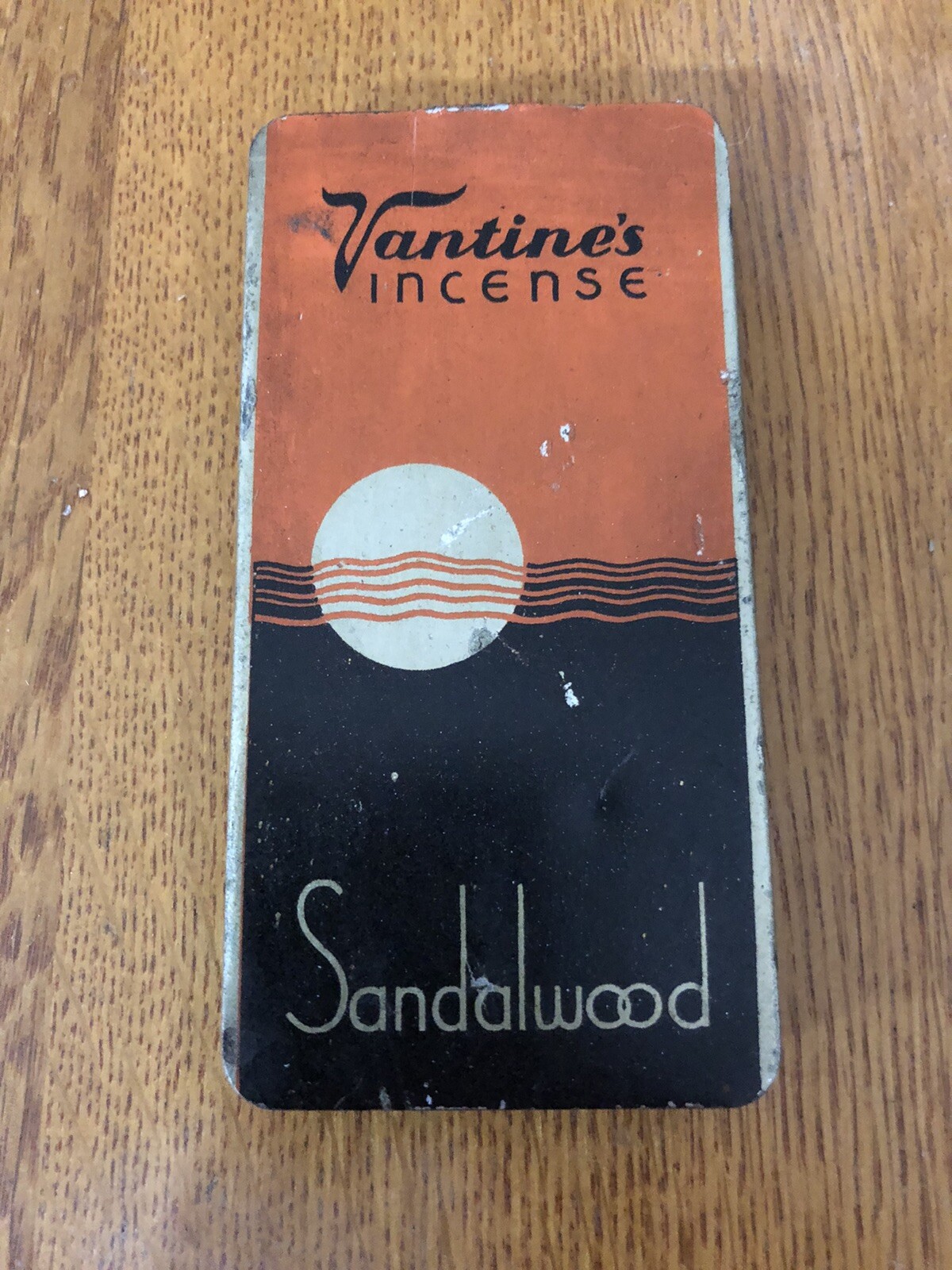 VINTAGE VANTINE’S INCENSE ADVERTISING TIN PINE SANDALWOOD DECORATIVE