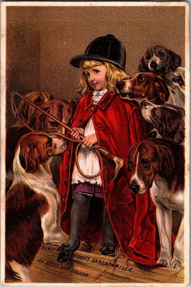 Victorian Trade Cards 1880’s Hood’s Sarsaparilla, Lowell, Massachusetts