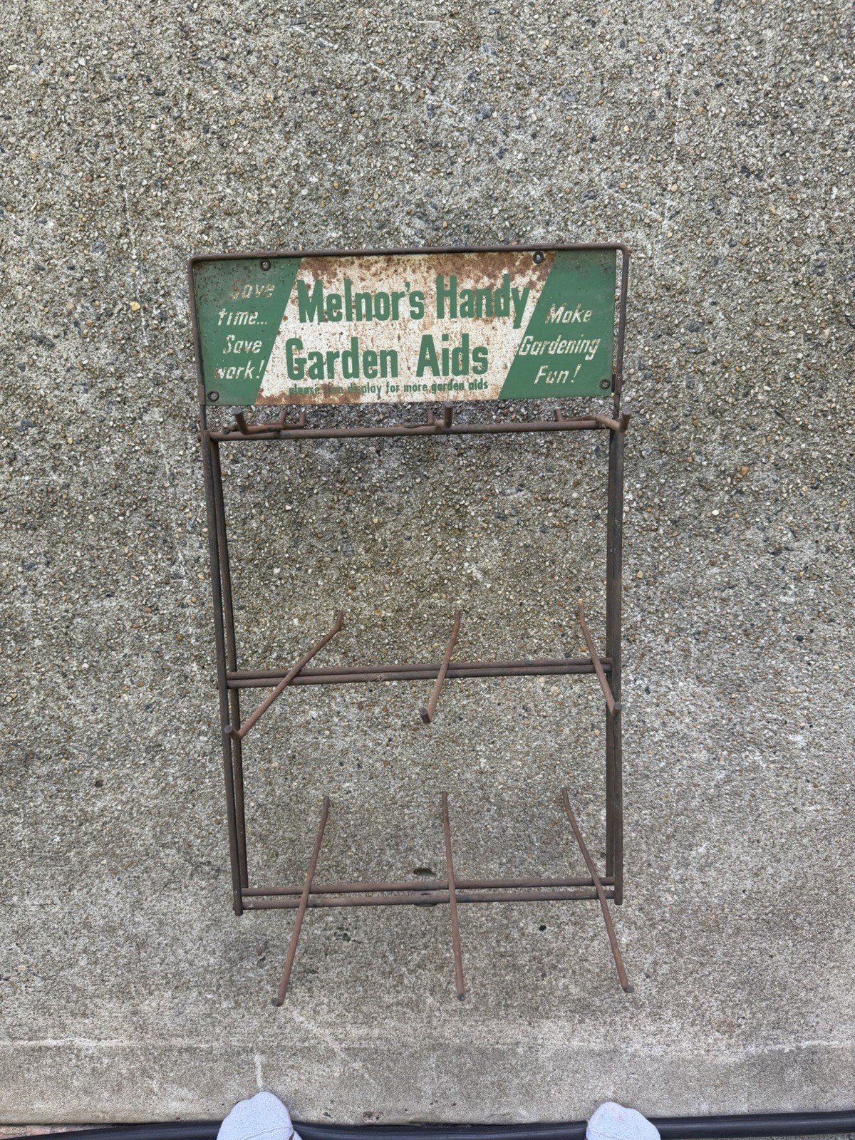 Vintage 60s Melnor’s Garden Aids Advertising Store Display Rack