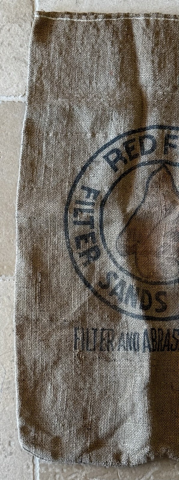 Vintage Red Flint Burlap Sack