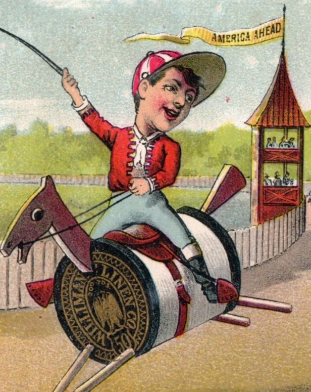 1881 Atlanta Cotton Expo. Willimantic Spool Thread Hobby Horse Race F169