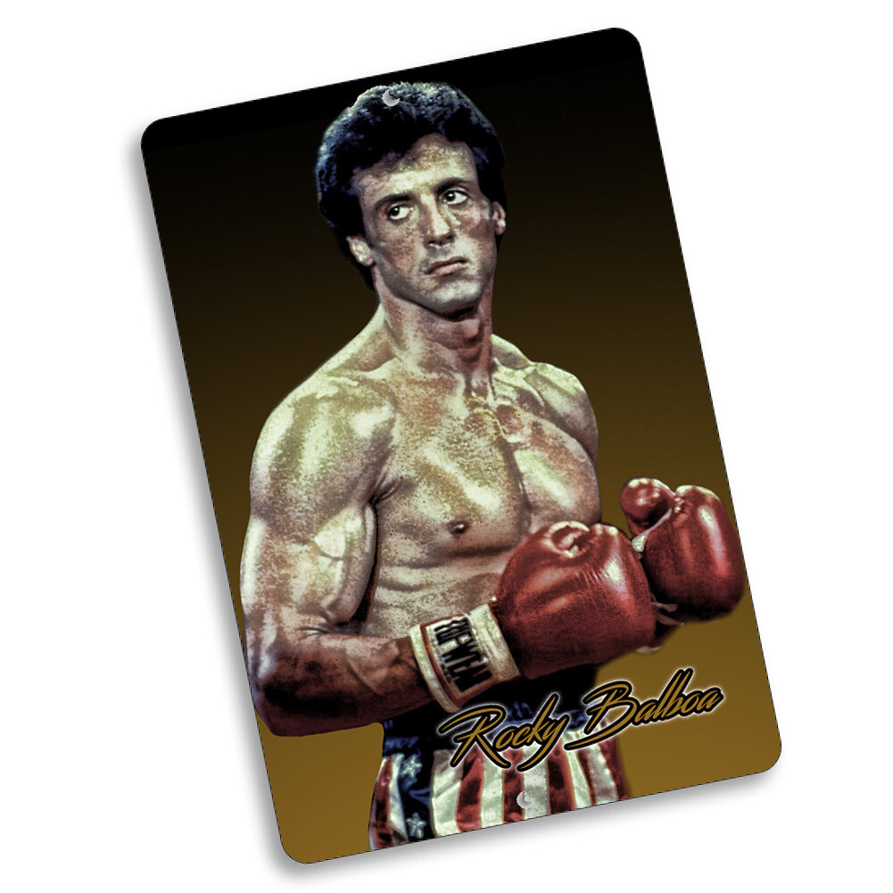 Rocky Balboa as Rocky The Boxer Design 8×12 In. Aluminum Sign