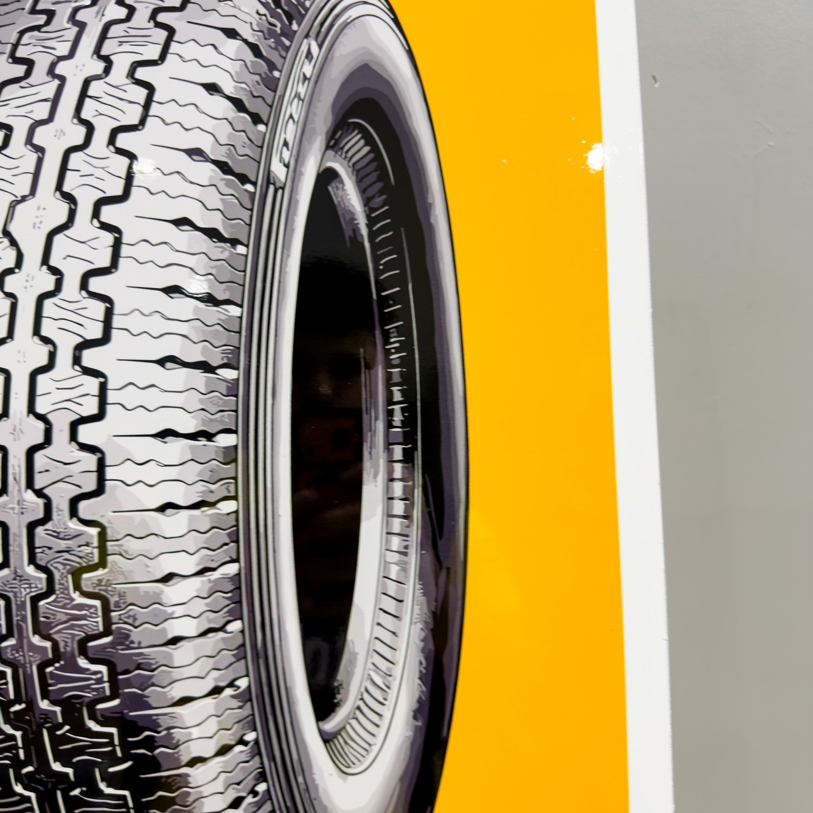 Pirelli Tyre Advertising Sign–Heavy Metal Garage Decor – 40×60 cm (15.7″ × 23)