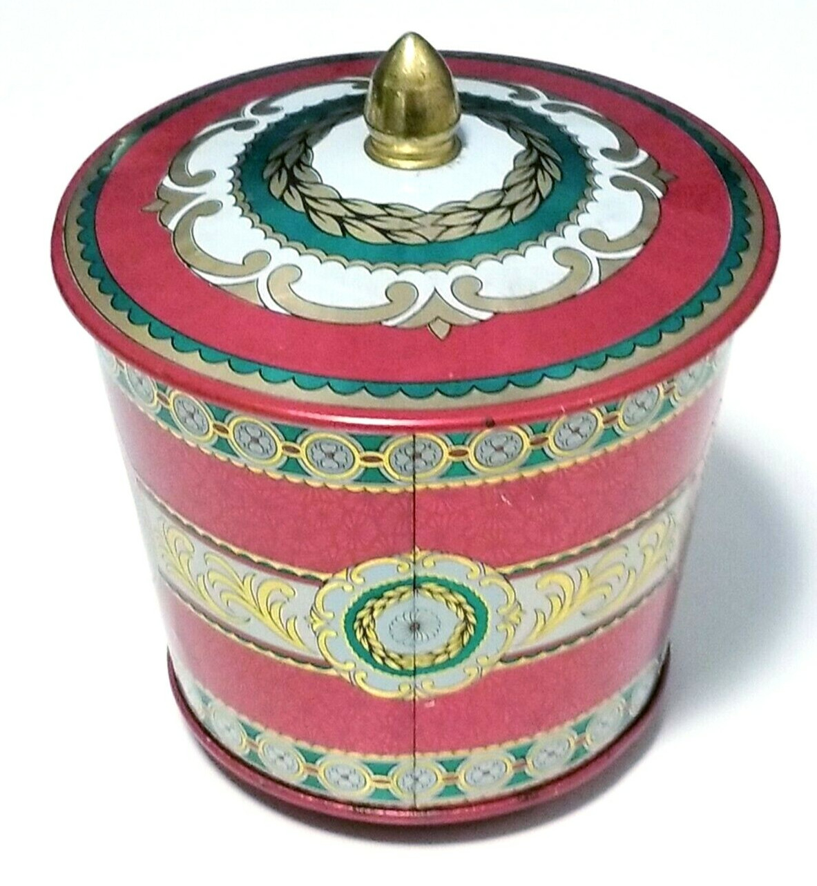 Vintage Riley’s Assorted Toffee Tin Red Green Gold White With Lid